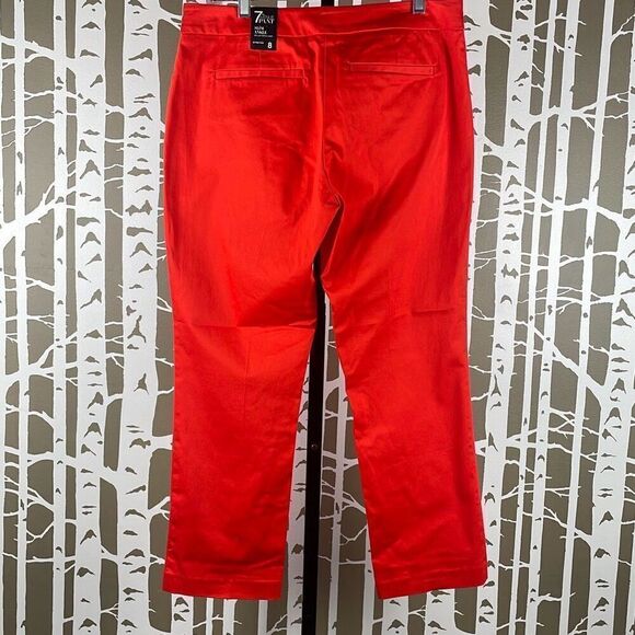 7th Avenue Slim Ankle Pant Bright Red NEW 8 - Picture 2 of 8
